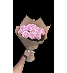 15li Pembe Gül buketi