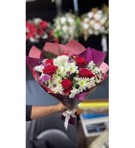 Renkli Gül Buketi