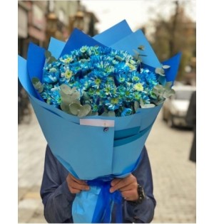 Mavi Papatya Buketi